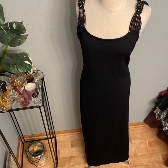 ST JOHN Black Evening Dress size 8 - Picture 1 of 10